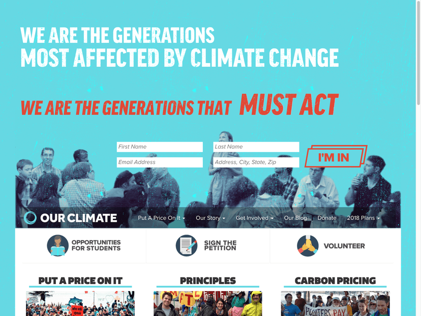 Our Climate Website Redesign